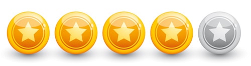 500 4 Sterne Ratings AdobeStock_89518093