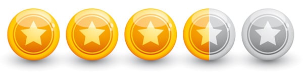 600 3-Sterne-Plus Ratings